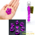 Bescon Mini Translucent Polyhedral RPG Dice Set 10MM, Small RPG Dice Set D4-D20 in Tube Packaging, Assorted Colored of 42pcs